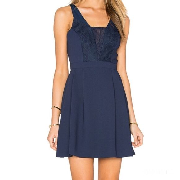 BCBG Navy Tank Fit and Flare Dress size 2 - Picture 1 of 9